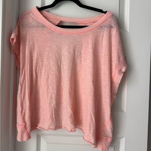 FP Movement Top Size Medium Cropped Open Back Athletic Athleisure Coral